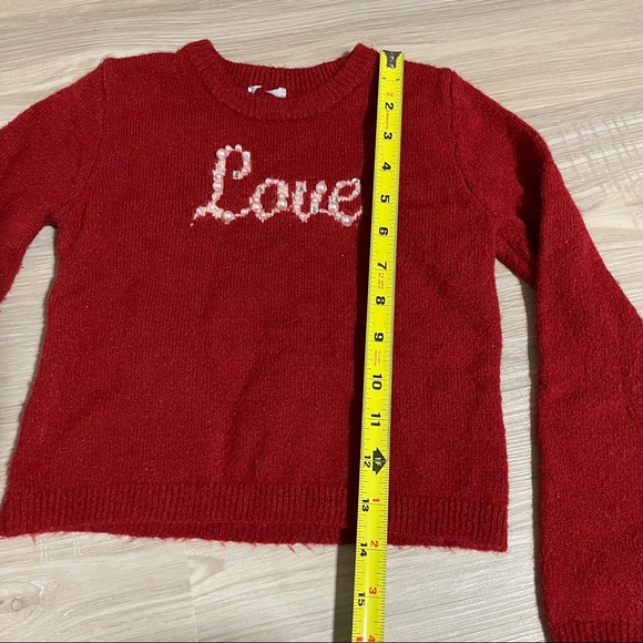 Tahari Girls Pearl and Rhinestone Love Sweater - Picture 4 of 7